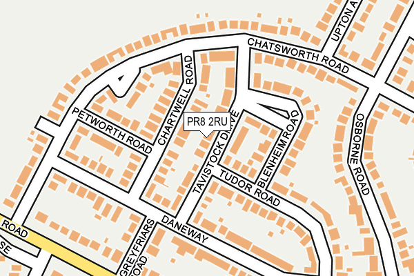 PR8 2RU map - OS OpenMap – Local (Ordnance Survey)