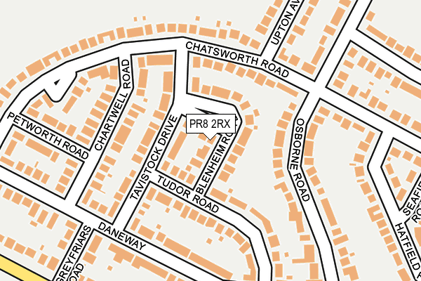 PR8 2RX map - OS OpenMap – Local (Ordnance Survey)