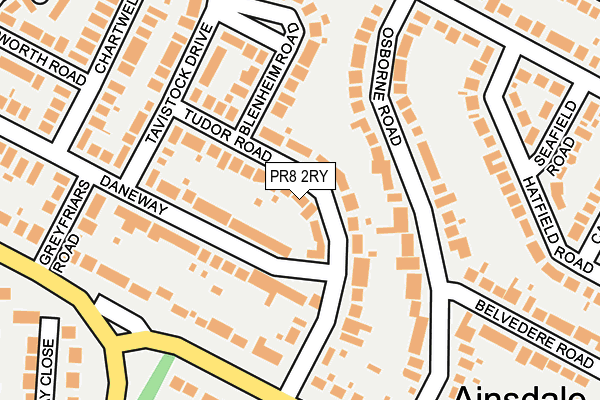 PR8 2RY map - OS OpenMap – Local (Ordnance Survey)