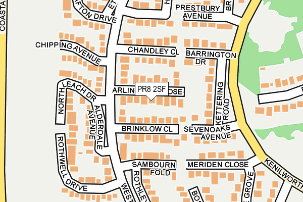 PR8 2SF map - OS OpenMap – Local (Ordnance Survey)