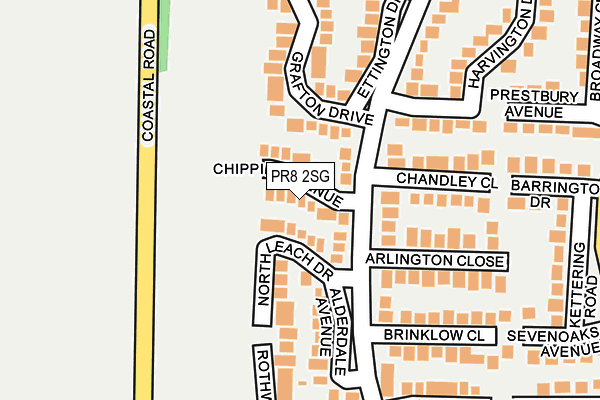 PR8 2SG map - OS OpenMap – Local (Ordnance Survey)