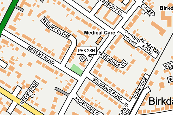 PR8 2SH map - OS OpenMap – Local (Ordnance Survey)