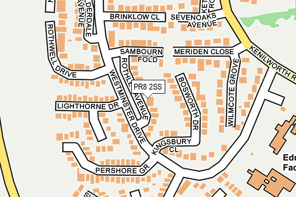 PR8 2SS map - OS OpenMap – Local (Ordnance Survey)