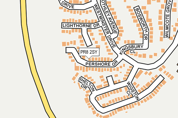 PR8 2SY map - OS OpenMap – Local (Ordnance Survey)