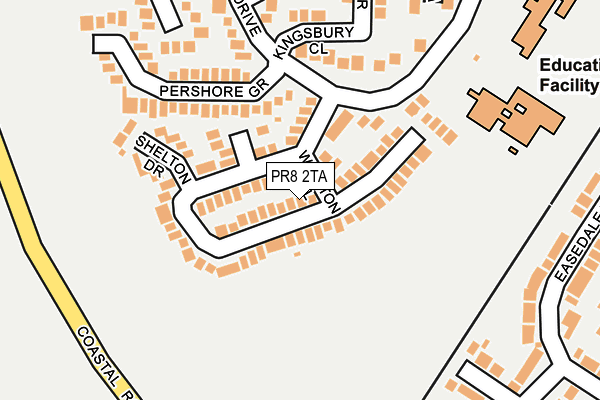 PR8 2TA map - OS OpenMap – Local (Ordnance Survey)