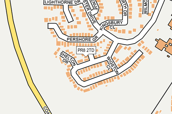 PR8 2TD map - OS OpenMap – Local (Ordnance Survey)