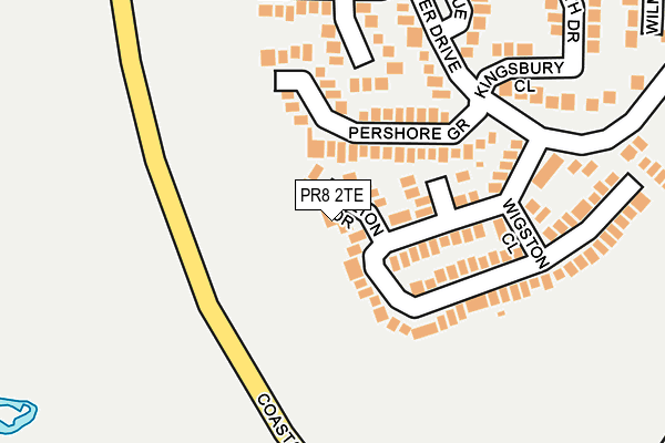 PR8 2TE map - OS OpenMap – Local (Ordnance Survey)