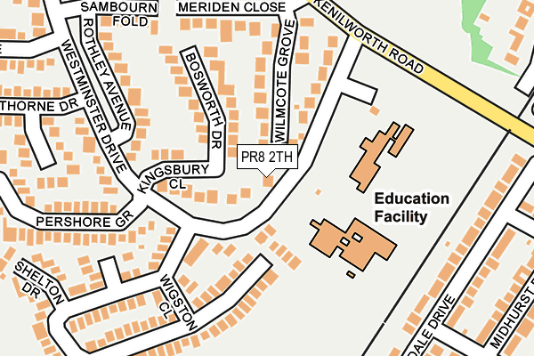 PR8 2TH map - OS OpenMap – Local (Ordnance Survey)