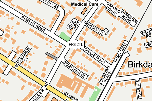 PR8 2TL map - OS OpenMap – Local (Ordnance Survey)