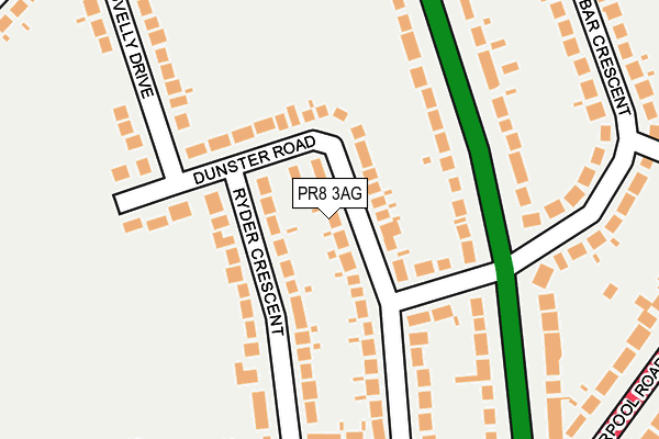 PR8 3AG map - OS OpenMap – Local (Ordnance Survey)