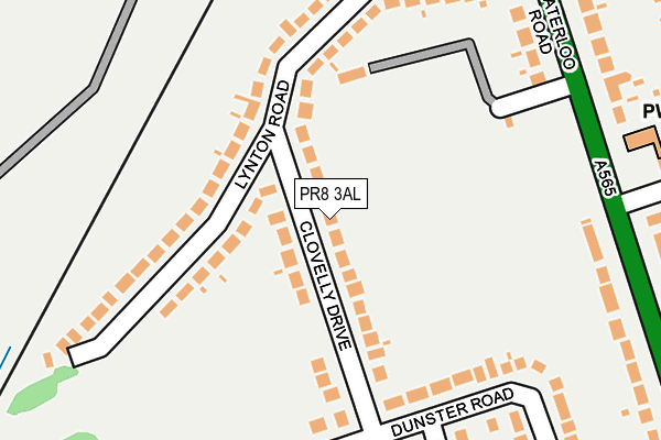 PR8 3AL map - OS OpenMap – Local (Ordnance Survey)
