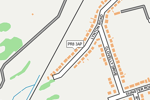 PR8 3AP map - OS OpenMap – Local (Ordnance Survey)