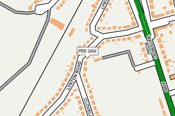 PR8 3AW map - OS OpenMap – Local (Ordnance Survey)
