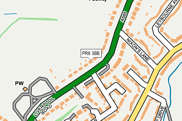 PR8 3BB map - OS OpenMap – Local (Ordnance Survey)