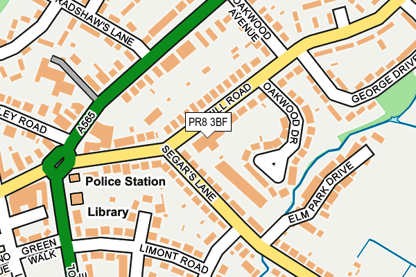 PR8 3BF map - OS OpenMap – Local (Ordnance Survey)