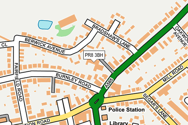 PR8 3BH map - OS OpenMap – Local (Ordnance Survey)