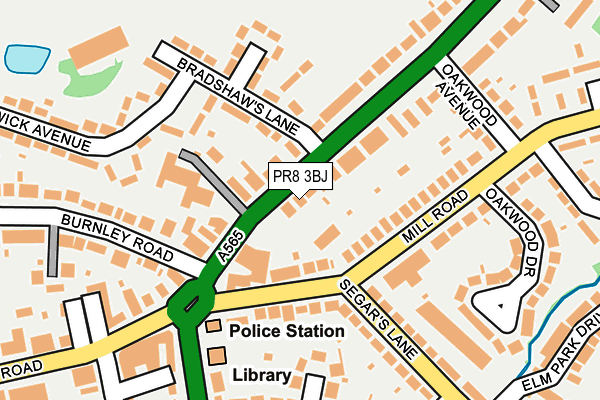 PR8 3BJ map - OS OpenMap – Local (Ordnance Survey)