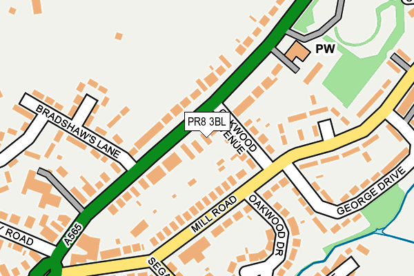 PR8 3BL map - OS OpenMap – Local (Ordnance Survey)