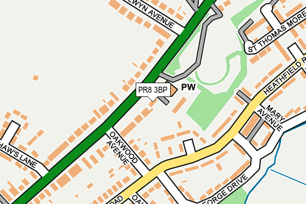PR8 3BP map - OS OpenMap – Local (Ordnance Survey)