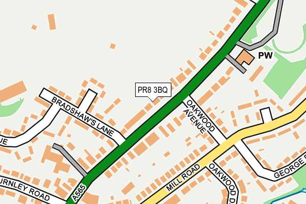 PR8 3BQ map - OS OpenMap – Local (Ordnance Survey)