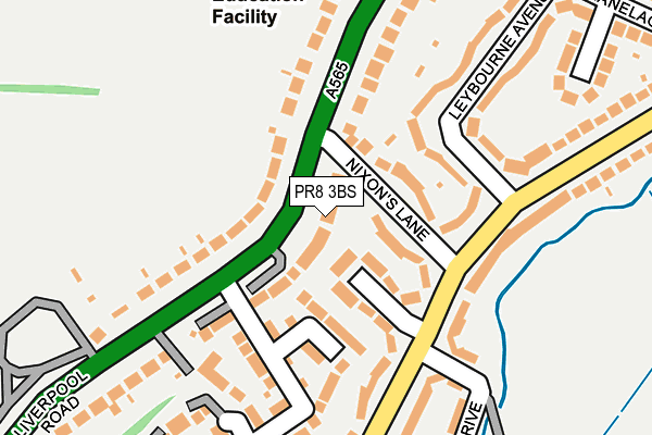 PR8 3BS map - OS OpenMap – Local (Ordnance Survey)