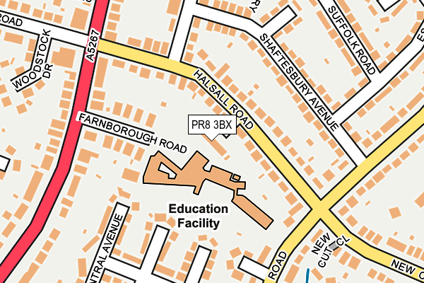 PR8 3BX map - OS OpenMap – Local (Ordnance Survey)