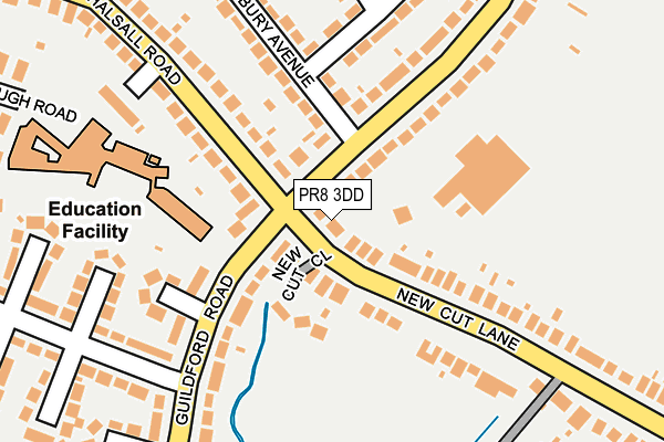 PR8 3DD map - OS OpenMap – Local (Ordnance Survey)