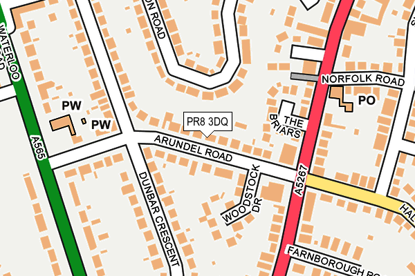 PR8 3DQ map - OS OpenMap – Local (Ordnance Survey)