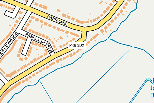 PR8 3DX map - OS OpenMap – Local (Ordnance Survey)