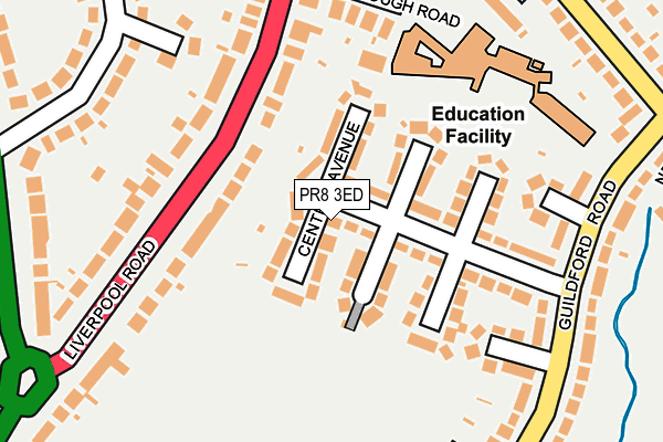 PR8 3ED map - OS OpenMap – Local (Ordnance Survey)