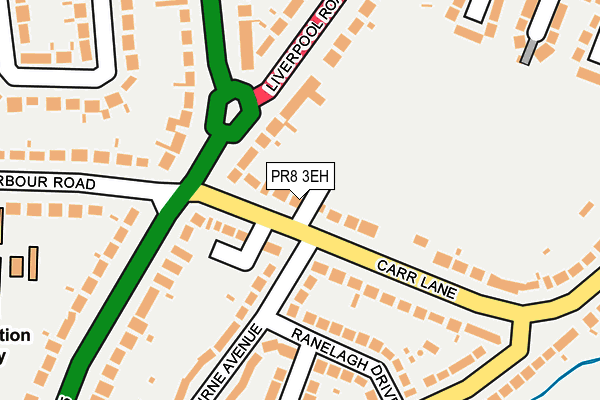 PR8 3EH map - OS OpenMap – Local (Ordnance Survey)