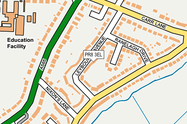 PR8 3EL map - OS OpenMap – Local (Ordnance Survey)