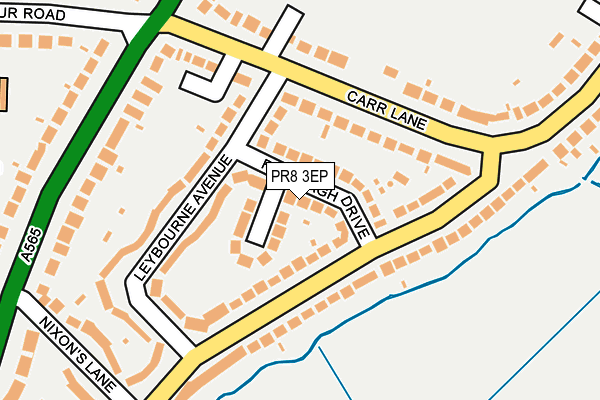 PR8 3EP map - OS OpenMap – Local (Ordnance Survey)
