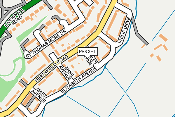 PR8 3ET map - OS OpenMap – Local (Ordnance Survey)