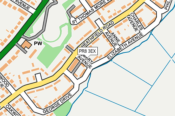 PR8 3EX map - OS OpenMap – Local (Ordnance Survey)