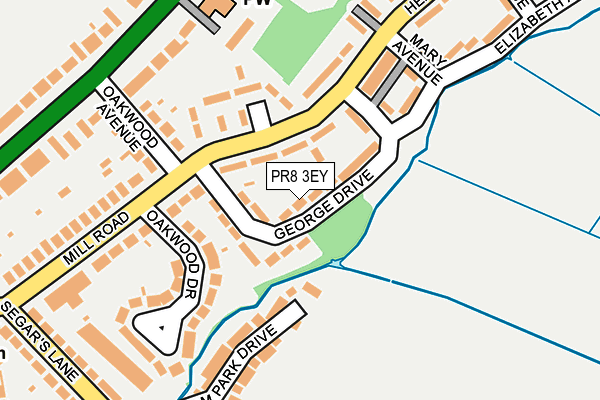 PR8 3EY map - OS OpenMap – Local (Ordnance Survey)