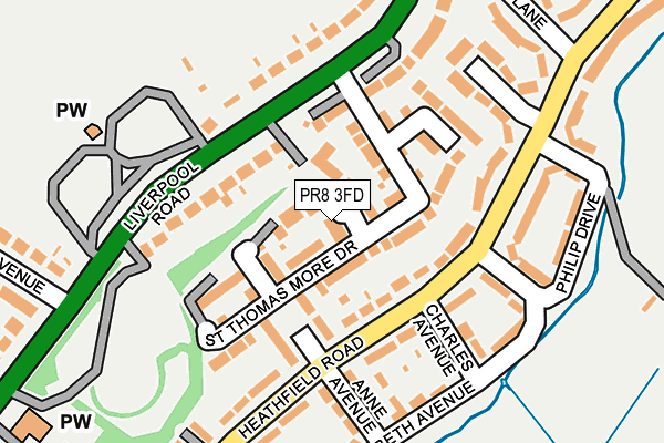 PR8 3FD map - OS OpenMap – Local (Ordnance Survey)