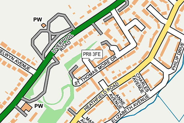 PR8 3FE map - OS OpenMap – Local (Ordnance Survey)