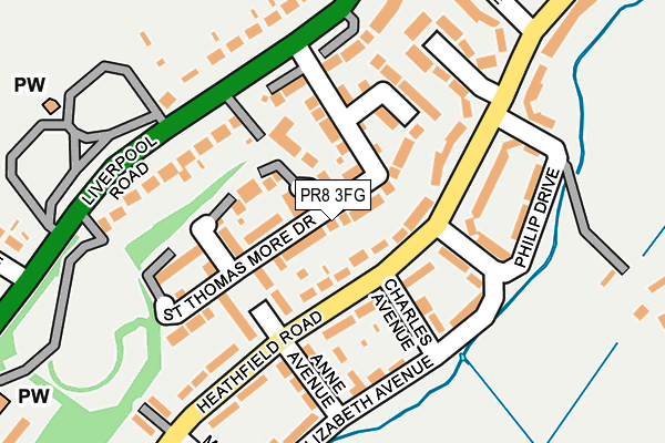 PR8 3FG map - OS OpenMap – Local (Ordnance Survey)