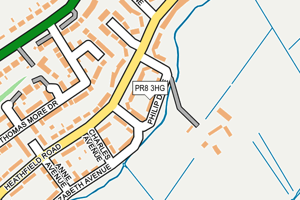 PR8 3HG map - OS OpenMap – Local (Ordnance Survey)