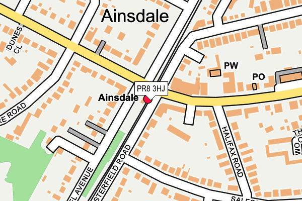 PR8 3HJ map - OS OpenMap – Local (Ordnance Survey)