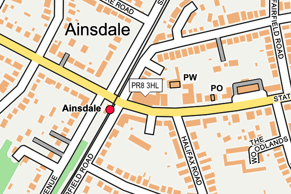 PR8 3HL map - OS OpenMap – Local (Ordnance Survey)