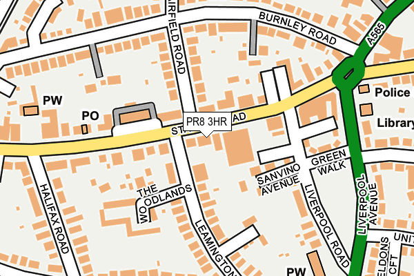 PR8 3HR map - OS OpenMap – Local (Ordnance Survey)