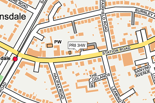 PR8 3HW map - OS OpenMap – Local (Ordnance Survey)