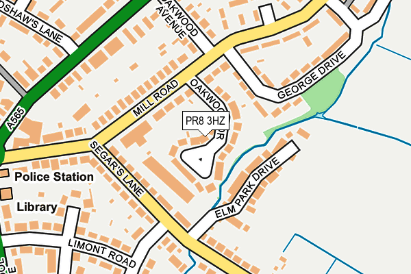 PR8 3HZ map - OS OpenMap – Local (Ordnance Survey)