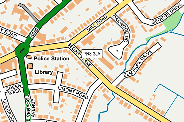 PR8 3JA map - OS OpenMap – Local (Ordnance Survey)