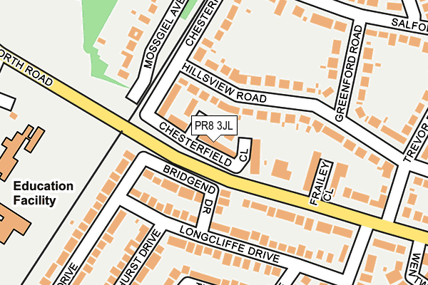 PR8 3JL map - OS OpenMap – Local (Ordnance Survey)