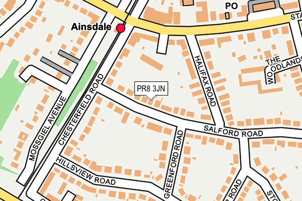 PR8 3JN map - OS OpenMap – Local (Ordnance Survey)