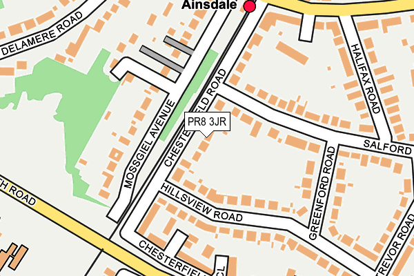 PR8 3JR map - OS OpenMap – Local (Ordnance Survey)