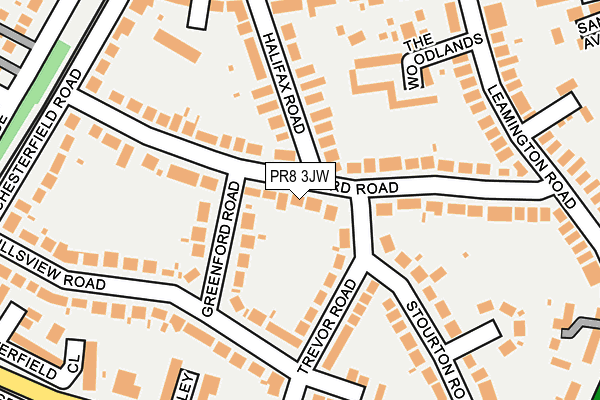 PR8 3JW map - OS OpenMap – Local (Ordnance Survey)